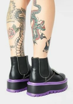 Koi Footwear Purple Area 51 Platform Boots Platforms