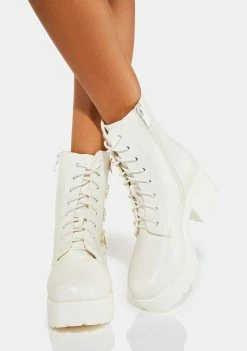 Koi Footwear Boots & Booties White Amabilis Flower Platform Boots