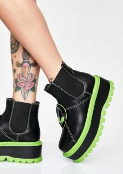 Koi Footwear Slime Area 51 Platform Boots Platforms