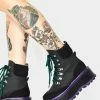 Koi Footwear Black Hydra Matrix Platform Boots