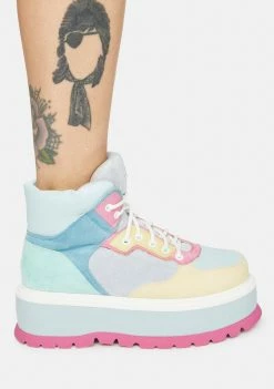 Koi Footwear Blue Multi Sumikko Platform Sneakers Platforms
