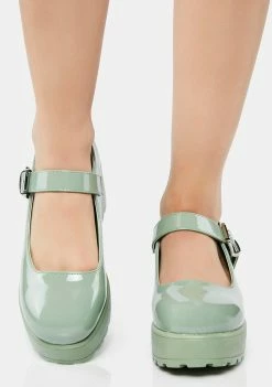 Koi Footwear Army Green Tira Mary Janes