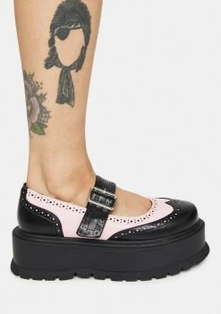 Koi Footwear Platforms Pink Darkseid Mary Janes