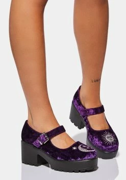 Koi Footwear Flats Della Velvet Mary Janes