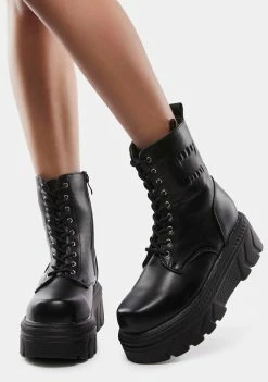 Koi Footwear Black Teeth Platform Boots
