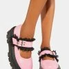 Koi Footwear Platforms Pink Rococco Corsage Platform Mary Janes
