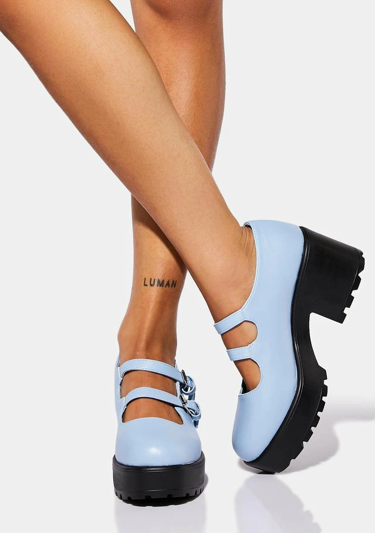 Promo 🔥 Koi Footwear Light Blue Mura Mary Janes 🥰 4 Koi Footwear Light Blue Mura Mary Janes