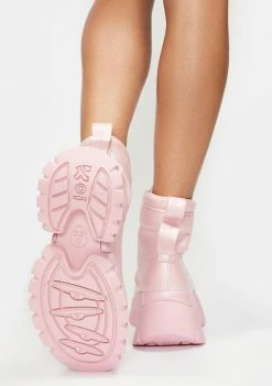 Koi Footwear Pink Gooey Platform Boots Platforms