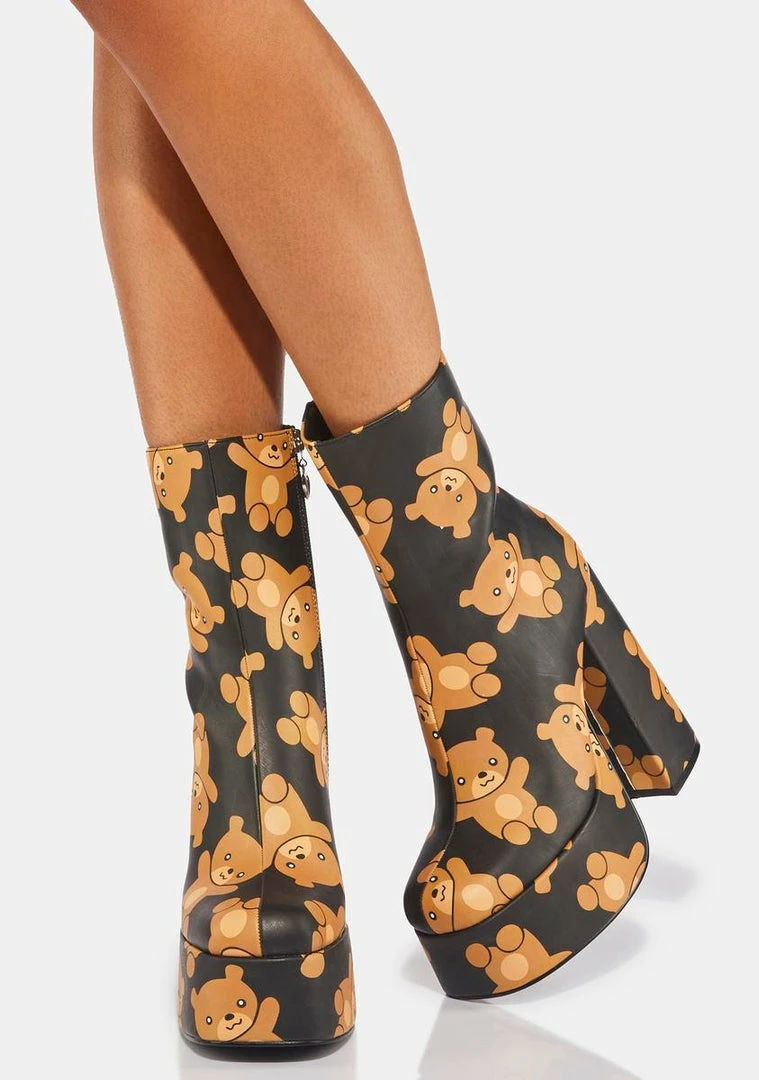 Best Sale ⌛ Koi Footwear Bungle Burden Teddy Platform 🥾 Boots Platforms ❤️ 5 Koi Footwear Bungle Burden Teddy Platform Boots Platforms