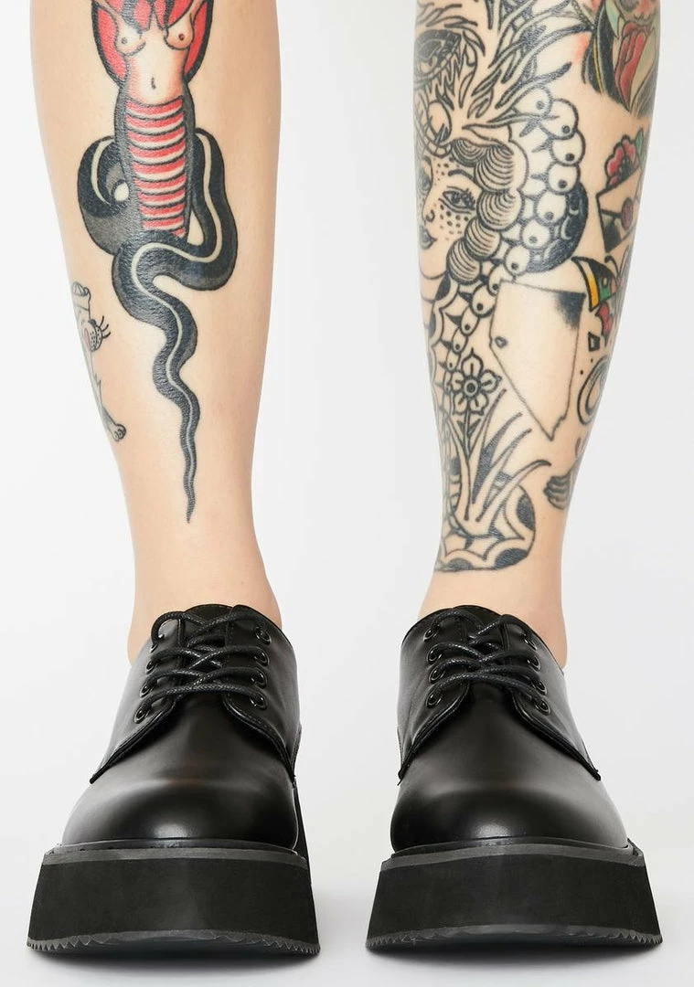 Flash Sale π Koi Footwear Black Platform Oxford π Sneakers Platforms π 5 Koi Footwear Black Platform Oxford Sneakers Platforms