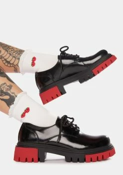 Koi Footwear Monarch Contrast Sole Oxfords Flats