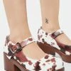 Koi Footwear Brown Cow Tira Mary Janes