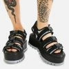 Koi Footwear Platforms Gray Asteroid Matrix Platform Sandals