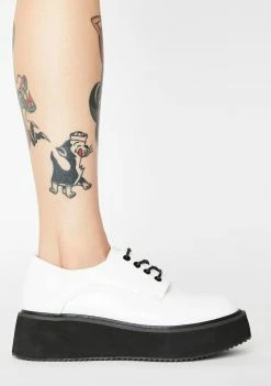 Koi Footwear Platforms White Platform Oxford Sneakers