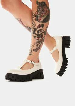 Koi Footwear Beige Shin Platform Loafers Platforms