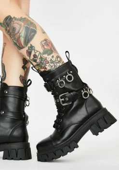 Koi Footwear Oedon O-Ring Combat Boots