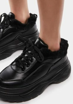 Koi Footwear Fluffy Platform Sneakers