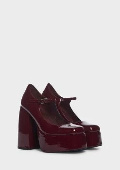 Best Sale ⌛ Koi Footwear Mauve Sweet Attitude Platform 👠 Heels ❤️ 9 Koi Footwear Mauve Sweet Attitude Platform Heels