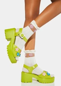 Koi Footwear Cozy Flower Garden Chunky Sandals