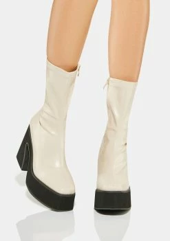 Best Sale 😍 Koi Footwear Larkin Heeled Platform 🥾 Boots 👍 8 Koi Footwear Larkin Heeled Platform Boots