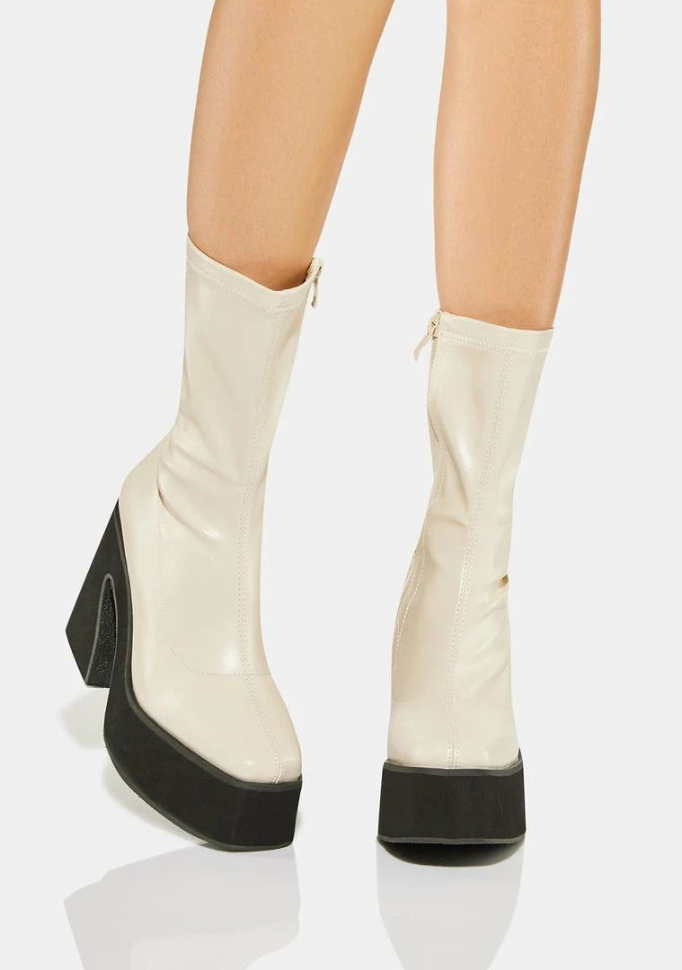 Best Sale 😍 Koi Footwear Larkin Heeled Platform 🥾 Boots 👍 5 Koi Footwear Larkin Heeled Platform Boots