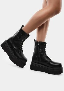 Koi Footwear Black Teeth Platform Boots