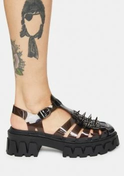 Koi Footwear Slinky Platform Studded Sandals