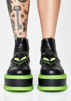 Koi Footwear Slime Area 51 Platform Boots Platforms