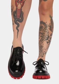 Koi Footwear Monarch Contrast Sole Oxfords Flats