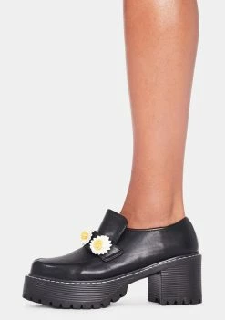 Koi Footwear Primrose Flower Chunky Loafers Platforms