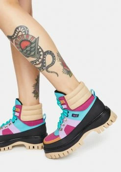 Koi Footwear Peace Craft Colorblock Boots Platforms