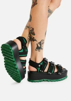 Koi Footwear Asteroid Matrix Platform Sandals Platforms