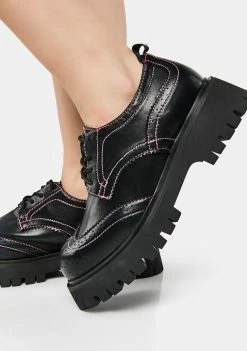 Koi Footwear Tunnel Vision Platform Brogues Oxfords