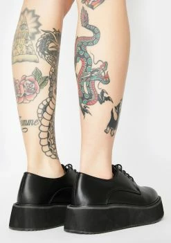 Flash Sale π Koi Footwear Black Platform Oxford π Sneakers Platforms π 9 Koi Footwear Black Platform Oxford Sneakers Platforms