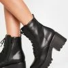 Koi Footwear Lace-Up Boots Gin Platform Boots