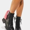 Koi Footwear Combat Boots Sweet Exclusive Hair Boots