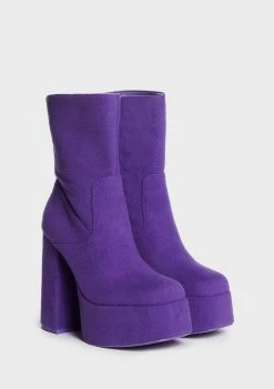 Koi Footwear X Teletubbies Purple Platform Boots
