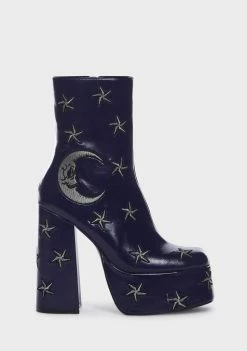 Koi Footwear Platform Boots Dreams Of Mooncraft Heeled Boots