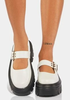 Koi Footwear White Veritas Platform Mary Janes