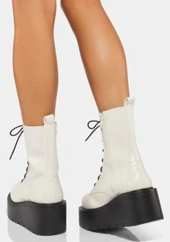 Best deal โญ Koi Footwear ๐ฅพ Boots & Booties White Talos Platform Combat ๐ฅพ Boots ๐ 11 Koi Footwear Boots & Booties White Talos Platform Combat Boots