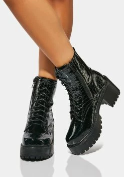 Koi Footwear Osage Croc Combat Boots