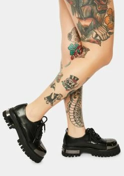 Koi Footwear Shelob Steel Cap Oxfords Platforms