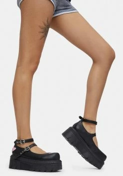 Koi Footwear A Warrior's Heart Stomper Platform Mary Janes
