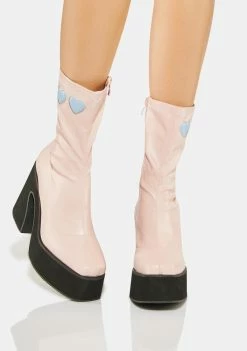 Best Sale ❤️ Koi Footwear 🥾 Boots & Booties Dolly Cloud Sweetheart Heeled Platform 🥾 Boots 🎁 11 Koi Footwear Boots & Booties Dolly Cloud Sweetheart Heeled Platform Boots