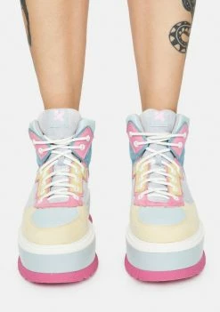 Koi Footwear Blue Multi Sumikko Platform Sneakers Platforms