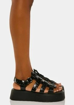 Koi Footwear Black Riakuma Platform Sandals