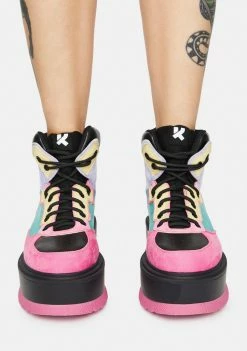 Koi Footwear Black Sumikko Platform Sneakers Platforms