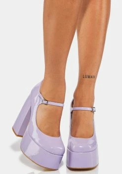 Koi Footwear Lavender Sweet Attitude Platform Heels