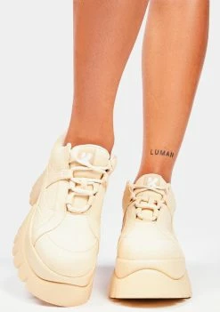 Koi Footwear Platforms Cream Earthling Platform Sneakers