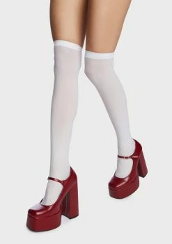 Koi Footwear Platform Heels Rust Darkbloom Mary Janes